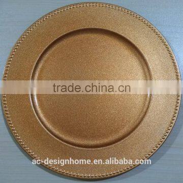 GOLD GLITTER CHARGER PLATE