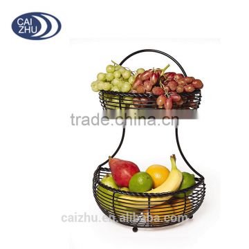 Gourmet Basics Rope Decor 2 Tiers Metal Wire Fruits Vegetable Basket