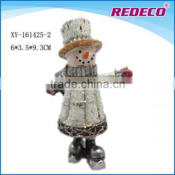 Handmade Christmas Snowman Resin Figurines For Sale