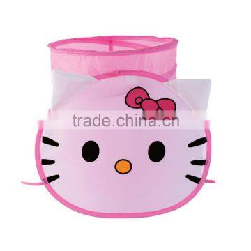 Cartoon Cat Animal Folding and Fabric Collapsible Large Storage Bins With Lid