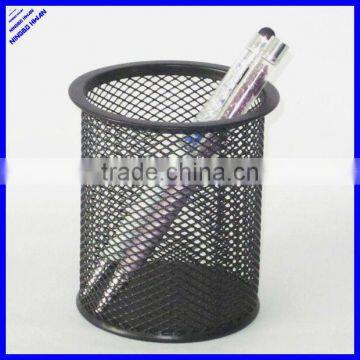 Sturday wire struction 9cm diameter metal mesh single pen holder