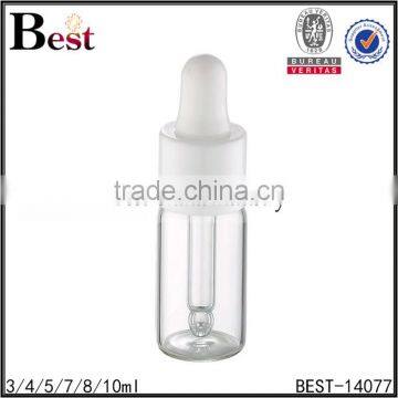 Clear Cosmetic Oil Mini 2ml Glass Vials Suppliers With White Plastic Dropper photo-3