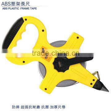 ABS plastic frame long tape 50m measuring long tape ,ABS metric long tape