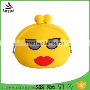 Promotional cartoon shape coin purse wallet Lovely silicon coin bag/silicone coin case