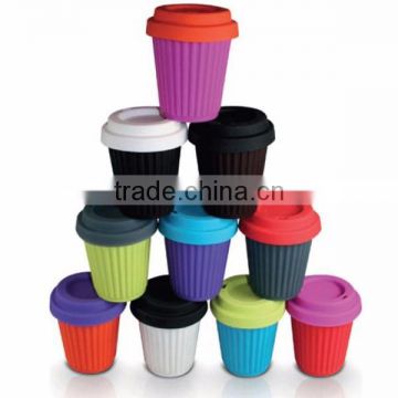 Reusable silicone coffee cup