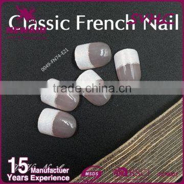Full Cover Custom Design French Style Nail Tips Artificial Fake Nails photo-6