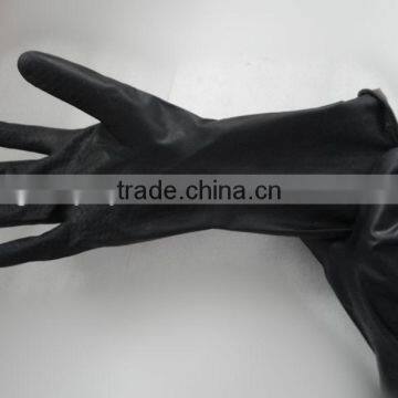 black industrial and work gloves