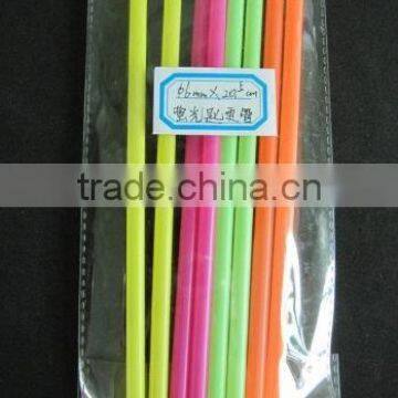 cocktail drinking straw, pp hard plastic straw,party decorative straw,fluorescence plastic drinking straw