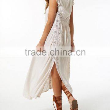 Summer Luxe Lace Boho Cover Up Peasant Women Dresses Western Dresses Names HSd5173 photo-3