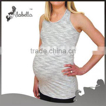 Casual wear custom pregnant singlet with space dye fabric