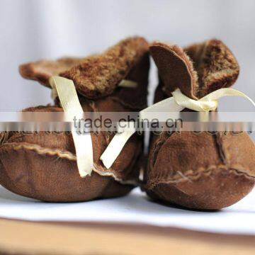 CX-SHOES-01 Genuine Sheared Sheep Leather Child Shoes