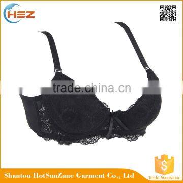 HSZ-58048 Latest Fashion Underwear Lady Custom Lingerie With Lace Very Sexy Push Up Bra