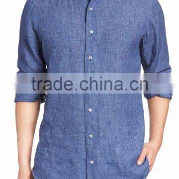 Classic plicated Western basic shirt knitted from high quality fabric