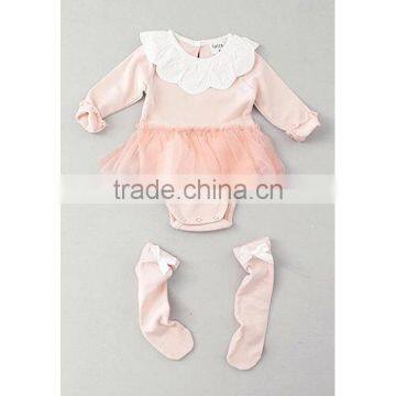 5pcs/lot Toddler Girls Romper Long Sleeve Cotton Princess Striped Baby Girl Jumpsuit Kids Rompers 3pcs Set Infant Clothes photo-3