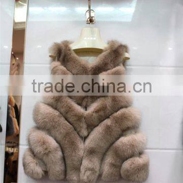 New Fashion Winter Natural Fur Vest Lady Genuine Fox Fur Coat For Women's Best Real Jacket Warm Waistcoat photo-2