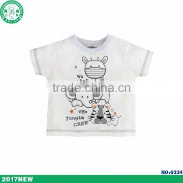 O-neck custom animal printing summer t shirt newborn baby clothes