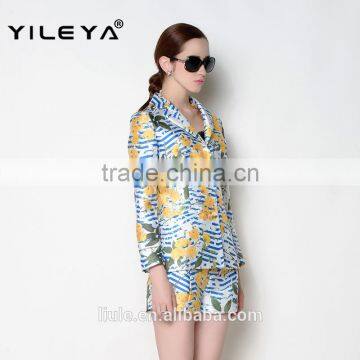 ODM Designed Latest Popular Floral Suits Elegant Women Jacket 2016 photo-3