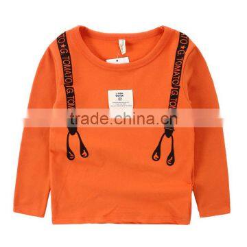 Wholesale Spring Cotton Long Sleeves Boys Kids Round Neck T-shirt photo-2