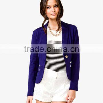 Single-Button Colorblocked Blazer