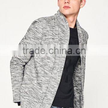 Mens Fashion Chunky Wool Heavy Knit Thick Cardigan Sweater From OEM Factory photo-3