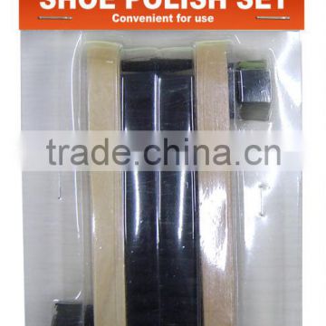 shoe brush kit with one for cleaning and one for polishing