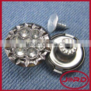 Rhinestone Noble Jean Buttons metal detector