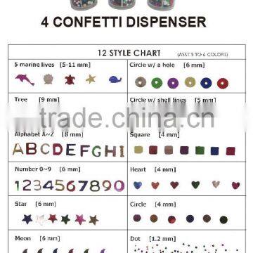 COLORFUL LASER SEQUIN W/ 4 HOLES DISPENSER photo-2