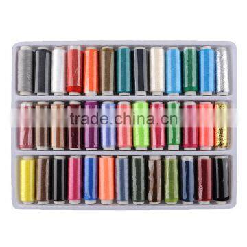 Hot New 100% Polyester Sewing Machine Thread 39 Mixed Colors 40s/2 Spool for for Home Embroidery Machine Thread