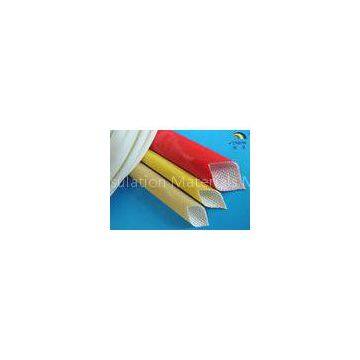 Colored Heat Treated 2.5KV Fiberglass Braided Wire Sleeve / Silicone Resin Coated Sleeving