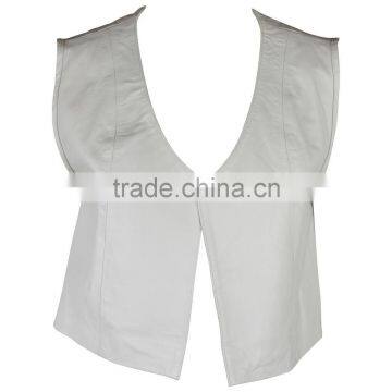 Womens Modern and Simple Fitted Crop Vest with Open Back