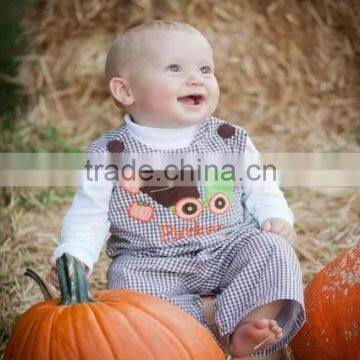 fall pumpkin embroidery handmade kids sets