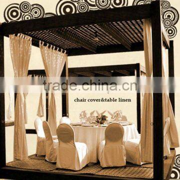 polyester chair cover and table linens for wedding and banquet