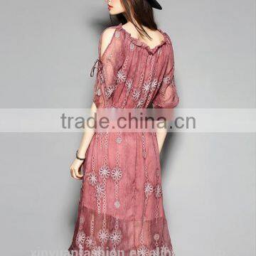Shunyi Silk Dress Latest Embroidery Designs High-grade Fine Dress photo-4