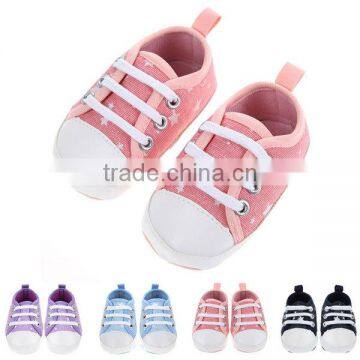 five star pattern canvas baby shoes