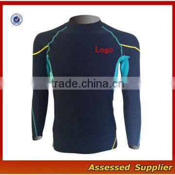 Hot Sale Sportswear Manufacturer Mens Compression Long Sleeve Rush Guard/Swim Shirt/Sun Protective Wholesale---AMY164284