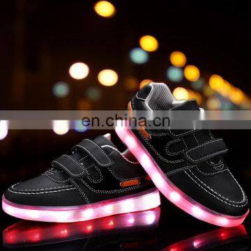 Factory wholesale new USB rechargeable kids LED luminous light shoes Children kids led shoes sneakers