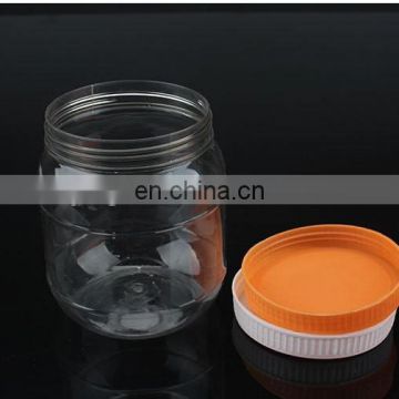 750ml Durable transparent good leakproofness PE cookie jar for food fresh keeping