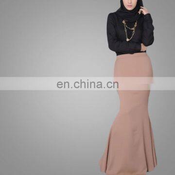 Simple Baju Skirt Hijab Jubah Party Muslimah Wearing Slim Ladies Maxi Islamic Dress Baju Dresses Malayu Long Maxi Skirts photo-4