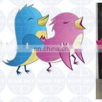 custom made blue and pink birds mascot costumes