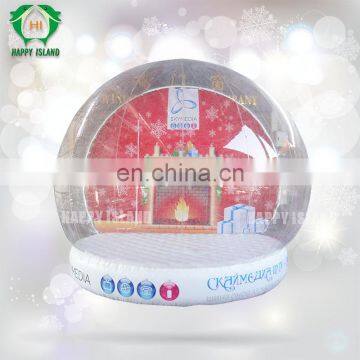 Christmas decoration giant snow globe for sale,large inflatable snow globes,clear inflatable snow globe