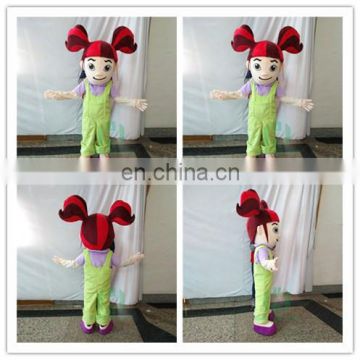 New design!!!HI CE customized adult size mascot costume for party,plush girl mascot costume with high quality