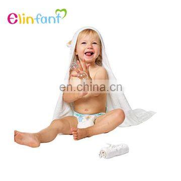 Elinfant 100% bamboo fiber baby hooded towel blanket baby bath towel