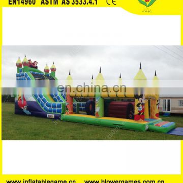 Big castle adult inflatable games obstacle course