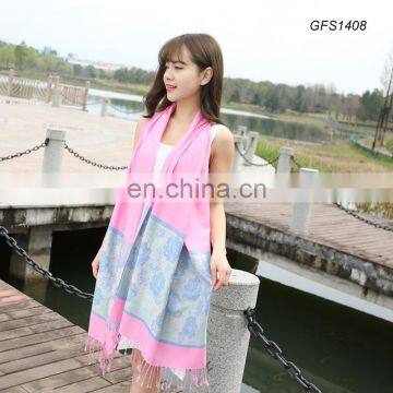 European store and online shop hot products knitted pattern acrylic pashmina