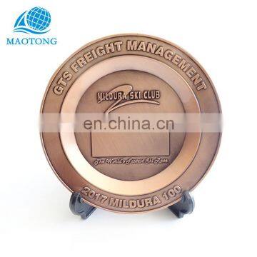 Custom cheap metal tourist fashion award souvenir plates