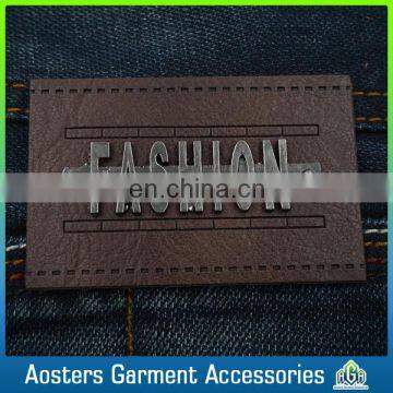 Custom Design New Metal Embossed Leather Label for Clothing photo-1
