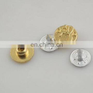 Alloy material logo rivet for pant