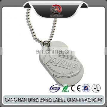 Top Quality Cheap Custom Relief Type And Die Cast Type Unique Sliver Metal Military Embossed Dog Tag