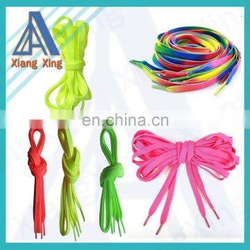 New design polyester rainbow shoe lace heat transfer rainbow shoelaces for sale