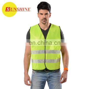 CE custom cheap car reflective yellow Safety Vest